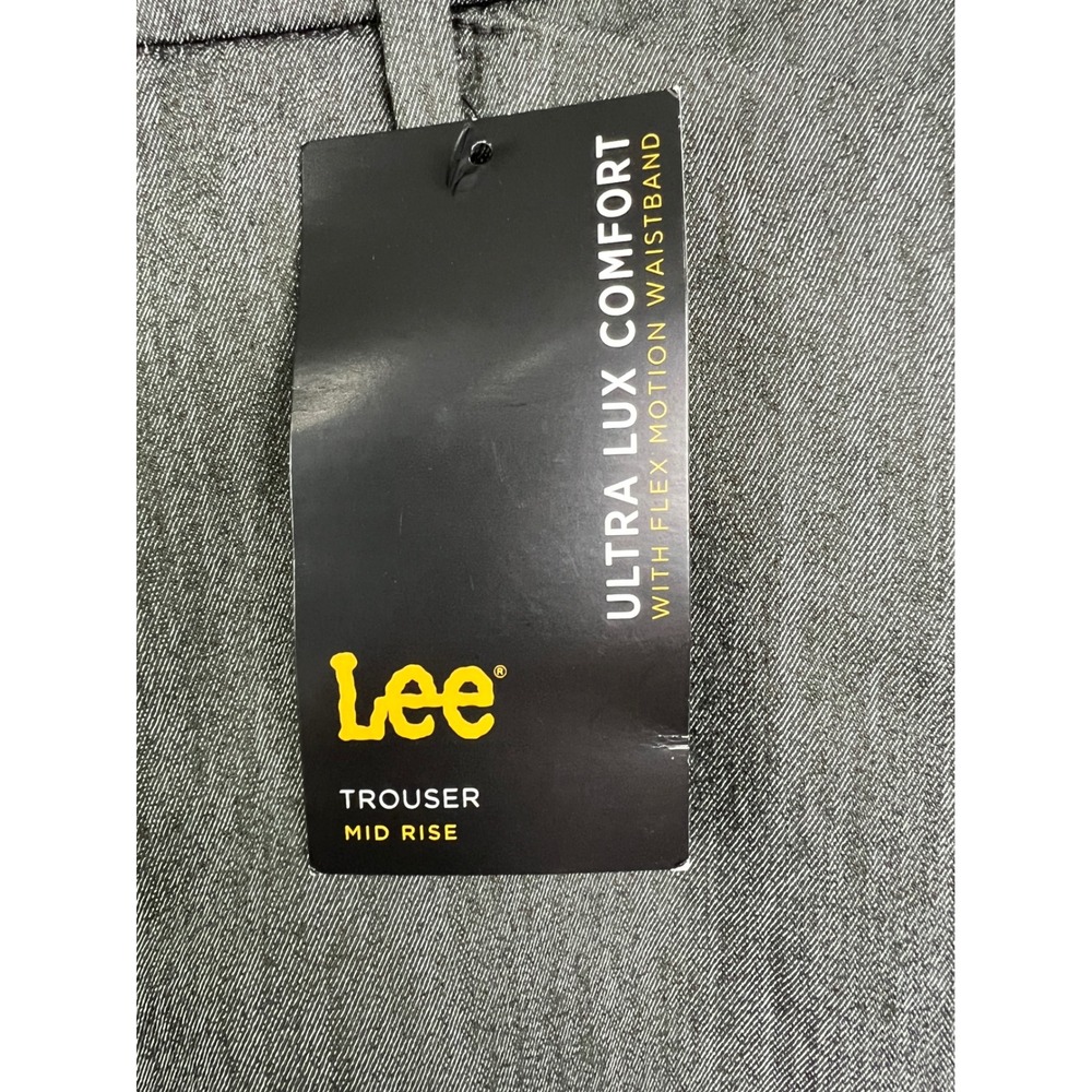 Lee Trouser Women 4 Med Gray Mid Rise Ultra Lux Comfort Flex Motion Waistband A1 - Picture 4 of 13
